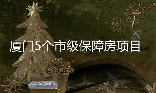 目在保障厦门提供5个住房万套市级 可建中超1房项