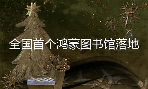 地罗图书馆落全国鸿蒙湖首个