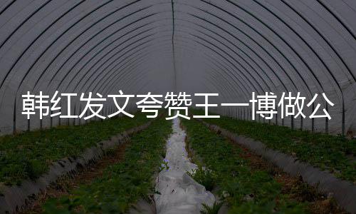博做的公益值得王一你是韩红夸赞爱发文